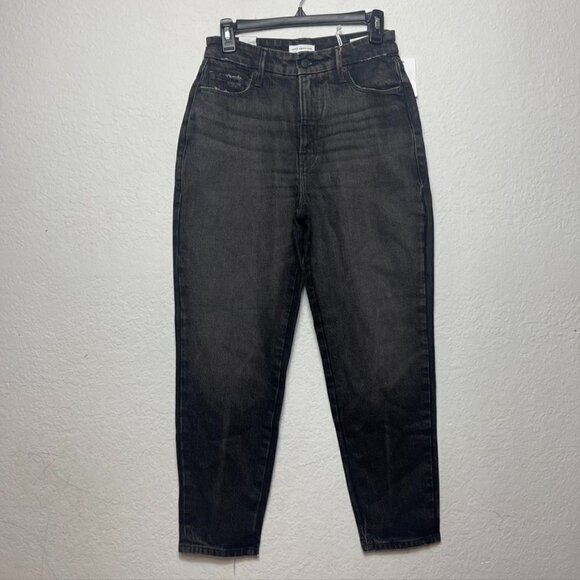 Good American Good Mom High Waisted Black Gray Jeans - Picture 1 of 6